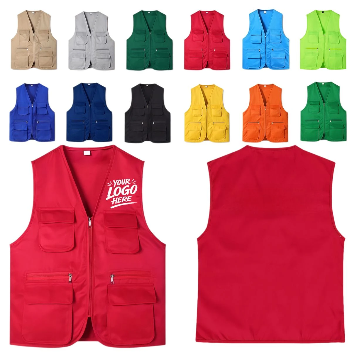 Multi Pocket Polyester Work Utility Jacket 1