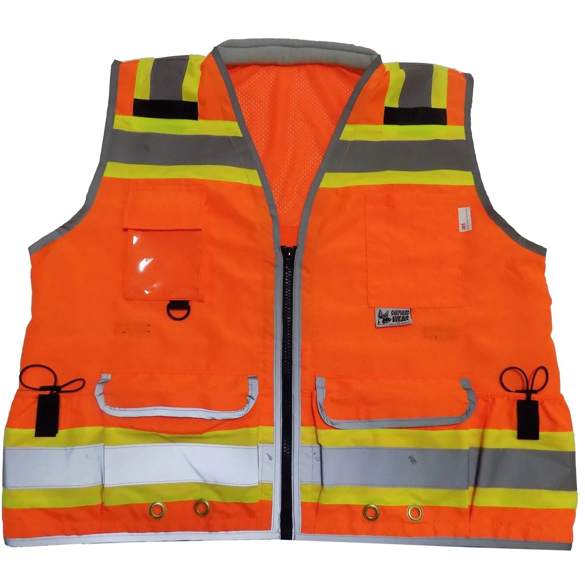 Ansi Class 2 Heavy Duty, Safety Vest , 2 Tone, Orange 1