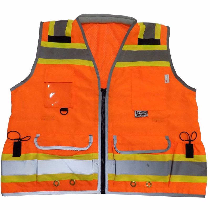 Ansi Class 2 Heavy Duty, Safety Vest , 2 Tone, Orange