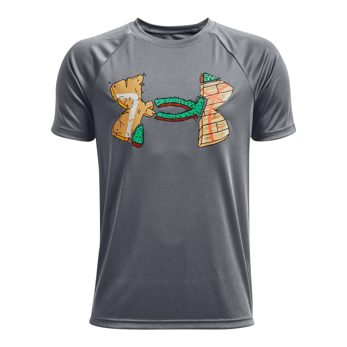 Boys' UA Tech Logo Sport Fill Short Sleeve 1