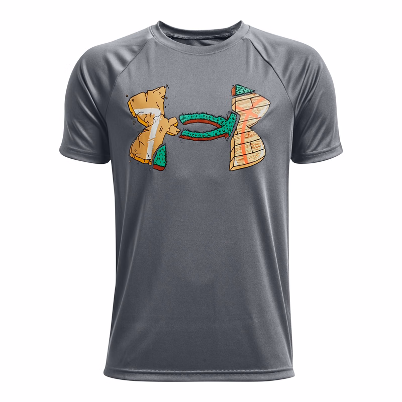 Boys' UA Tech Logo Sport Fill Short Sleeve