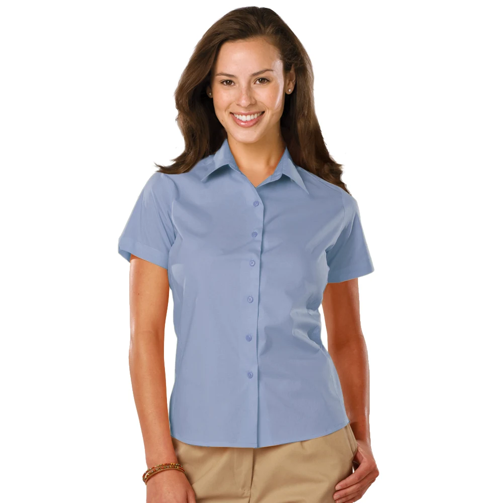 Ladies' Short-Sleeve Stretch Poplin Shirt 1
