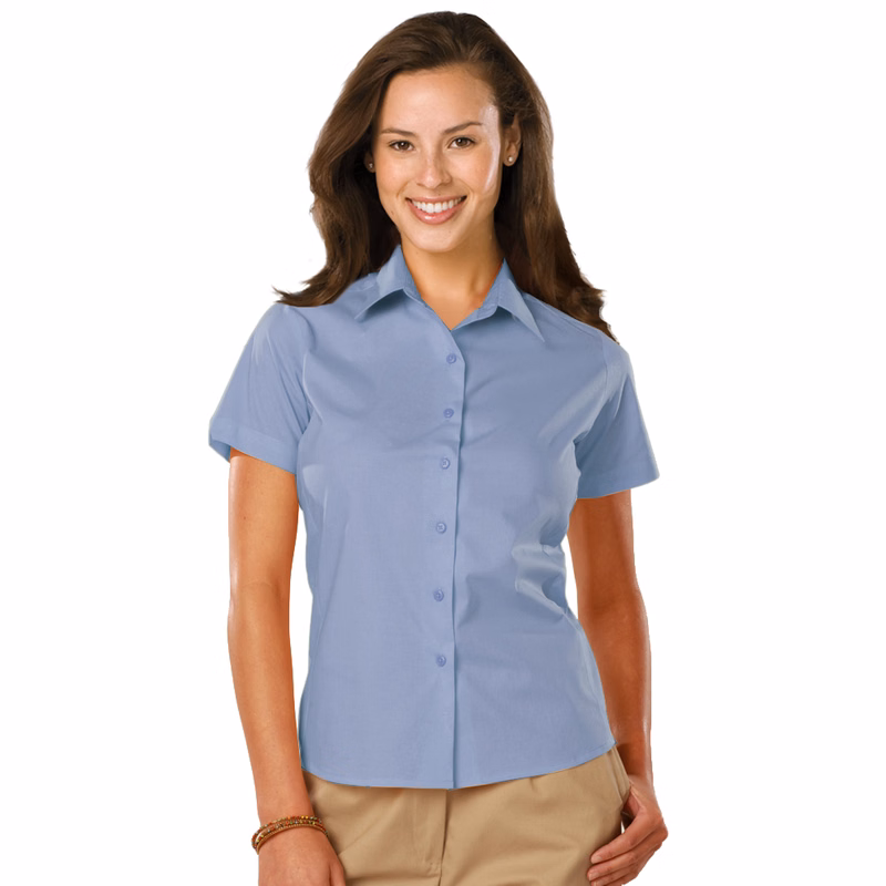 Ladies' Short-Sleeve Stretch Poplin Shirt