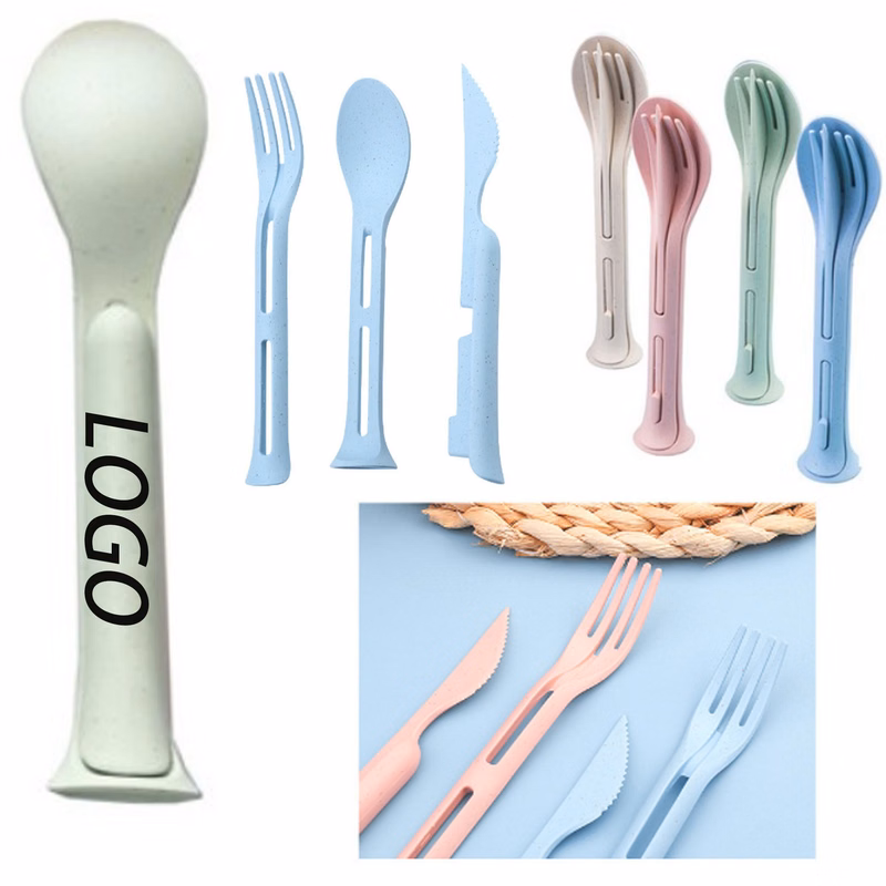 Wheat Straw 3-In-1 Cutlery
