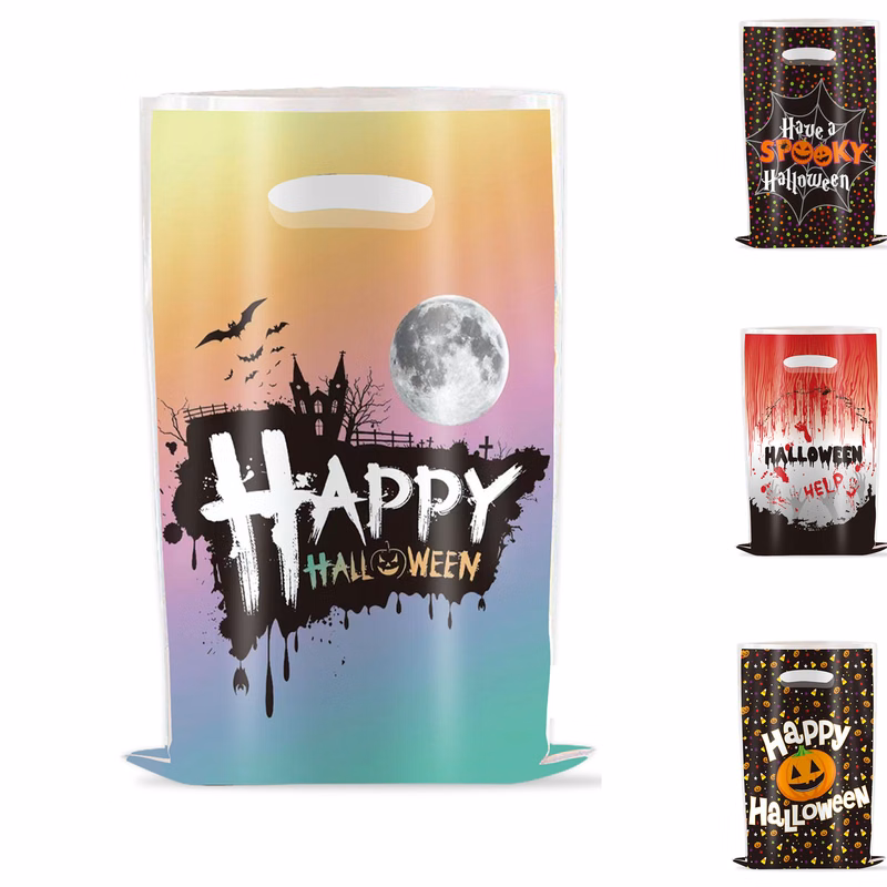 10PCS Sweet Halloween Plastic Bags