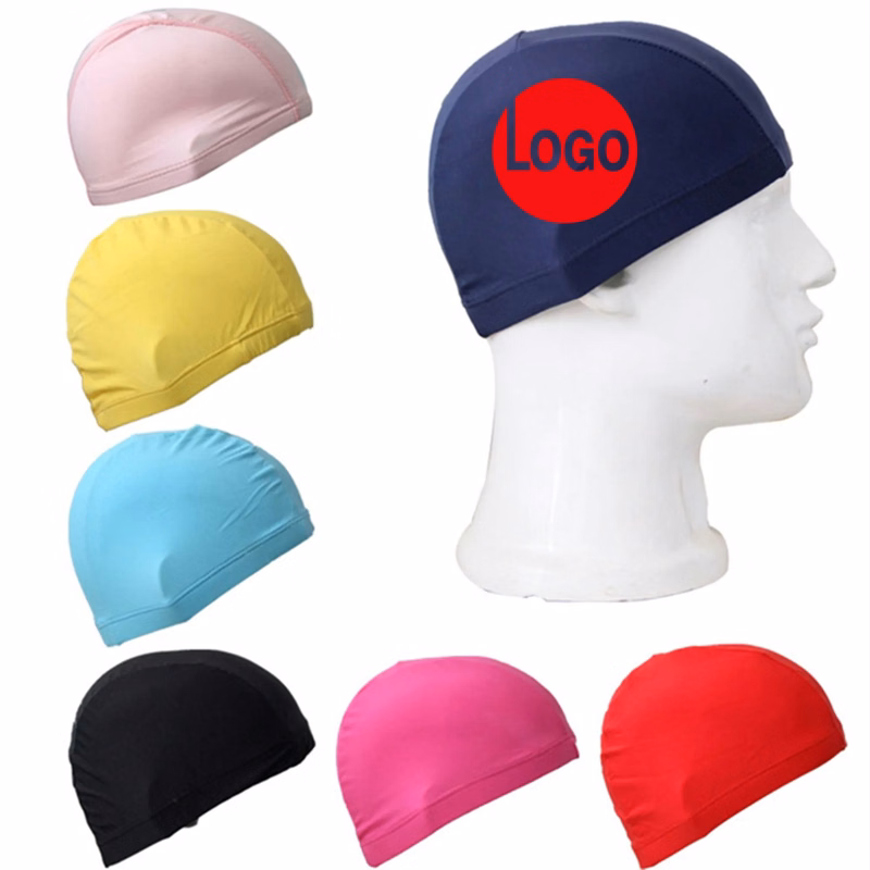 Polyester Cloth Swimming Cap MOQ 100 PCS
