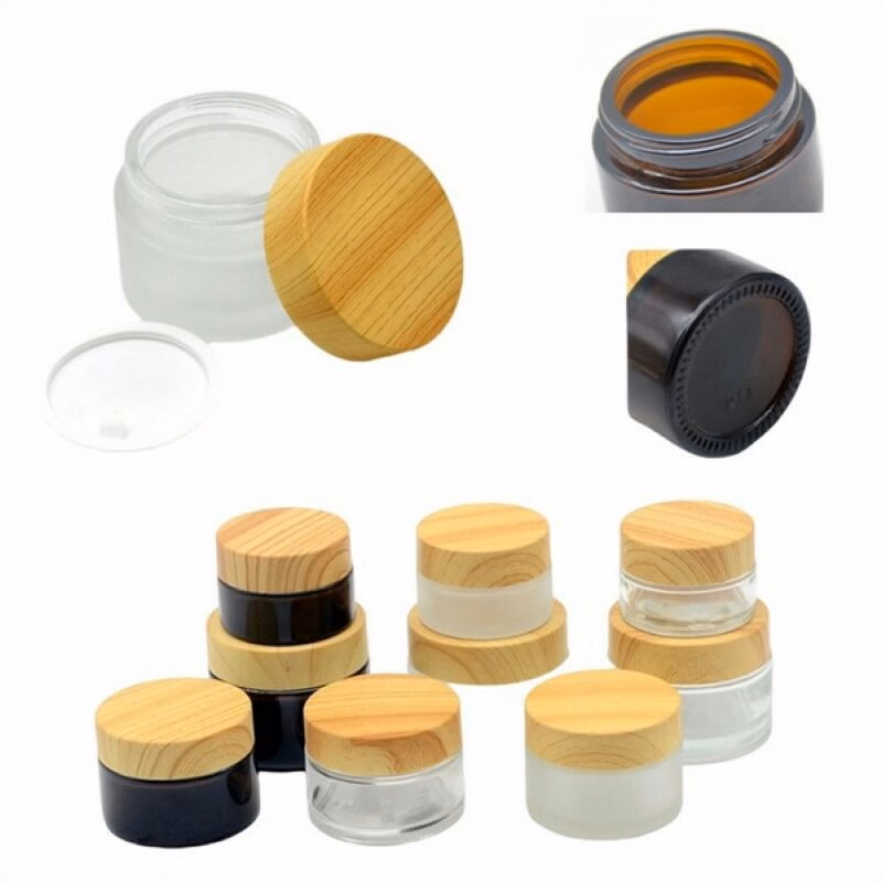 Frosted Glass Cream Jars