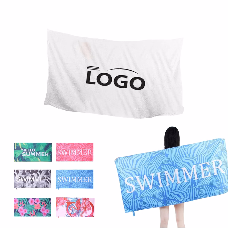 MOQ50 Custom Ultra Fine Fiber Quick Dry Beach Towel