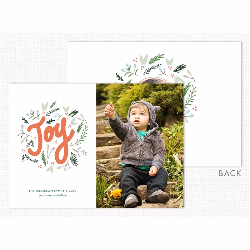 Joy Flat Photo Holiday Card