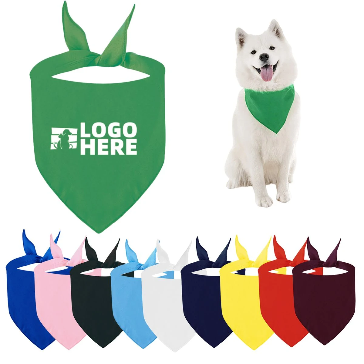 Custom Polyester Pet Triangle Bandanna 1