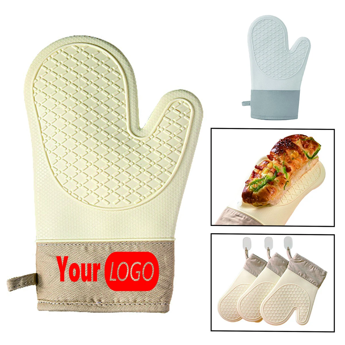 Full Color Two-finger Anti-scalding Silicone Gloves 1