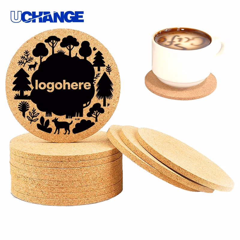 Eco Custom Printed Cork Drink Coaster Mat