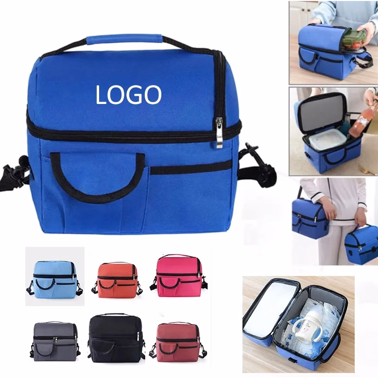 Oxford Insulated Lunch Tote with Side Pocket