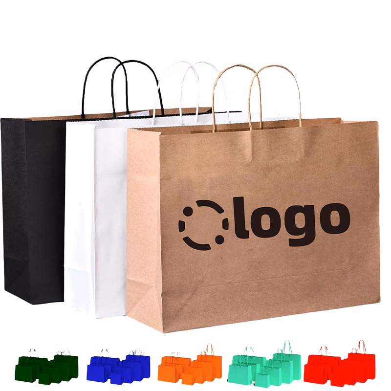 Kraft Brown Paper Shopping Gift Bag - Minimum Order Quantity