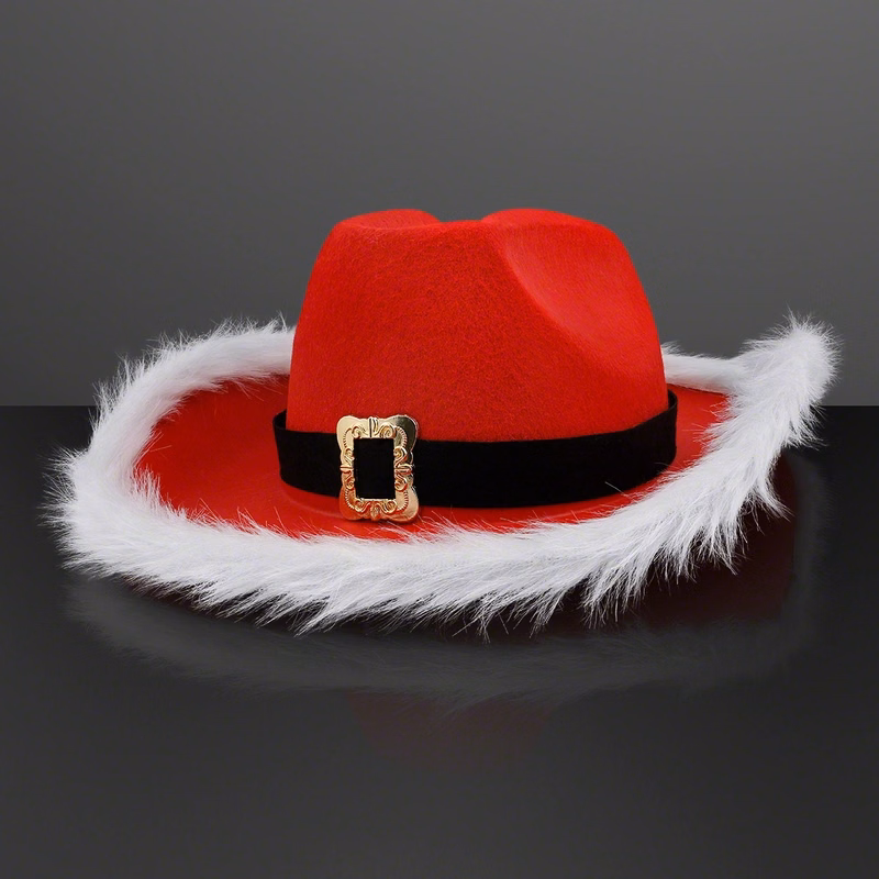 NON-Light Up Santa Cowboy Hat