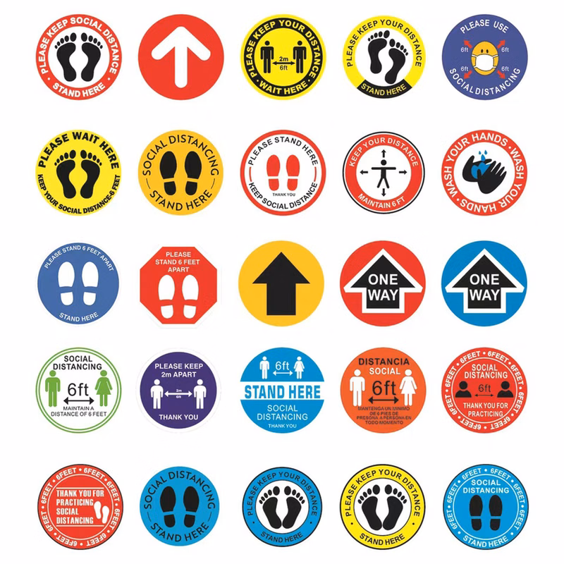 Social Distancing Floor Decals
