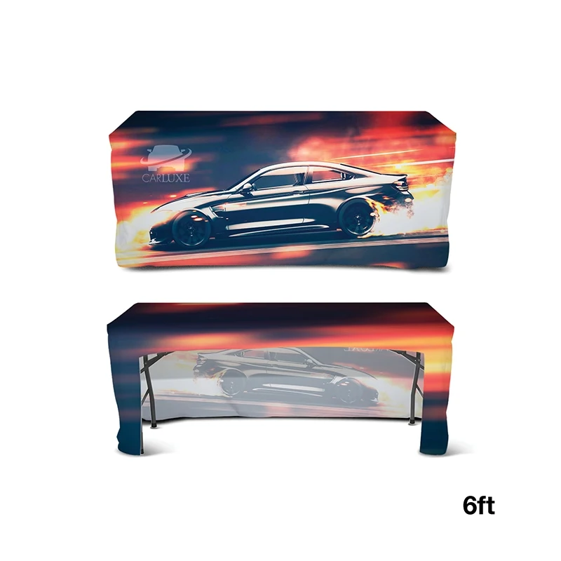 DisplaySplash 6' Fitted Open Back Table Cover 1