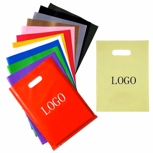 Small Plastic Die-cut Handle Gift Bag - 7" x 10.5"