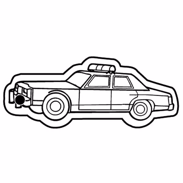 Police Car 2 Key Tag - Spot Color