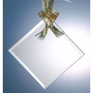 Jade Glass Square/ Diamond Ornament