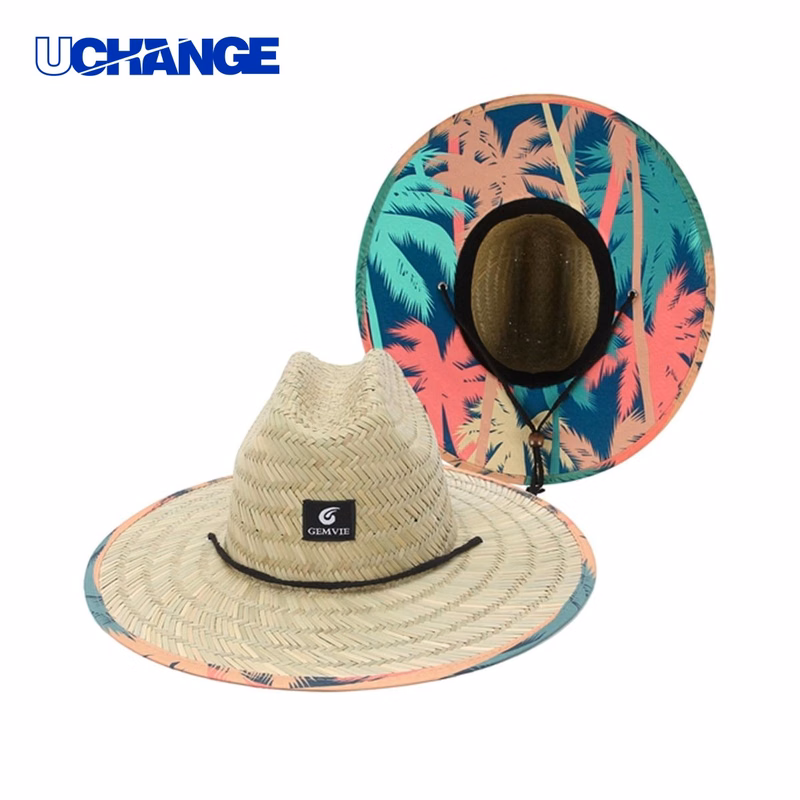 Straw Wide Brim Beach Hat for Sun Protection