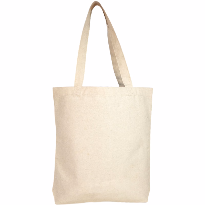 USA-Made 10 oz. Cotton Canvas Heavyweight Tote Bag W/ Gusset (13" x12.5" x3")