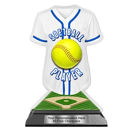 Jersey Acrylic Trophy: 6" Jersey Shape (Softball), 1