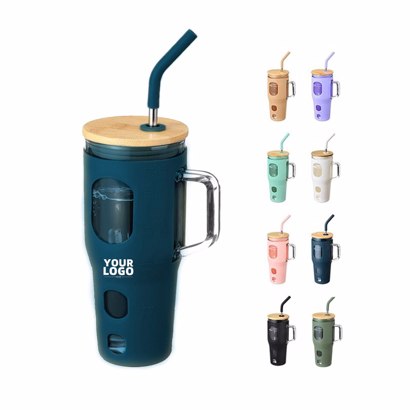 32 OZ Glass Tumbler With Protective Sleeve