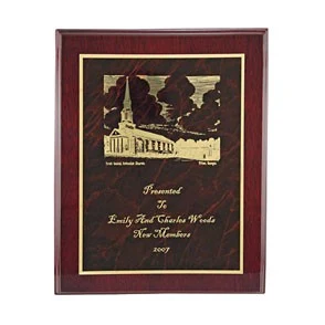 High Gloss Mahogany Plaque (6"x8") 1
