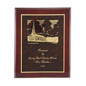 High Gloss Mahogany Plaque (6"x8")
