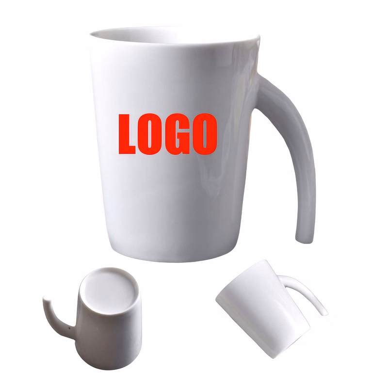 Custom 8 Oz Ceramic coffee cup with trunk handle