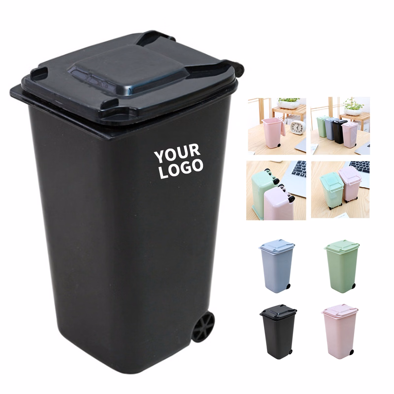 Mini Desktop Trash Bin Organizer 3.93" Length x 3.14" Width x 6.1" Height