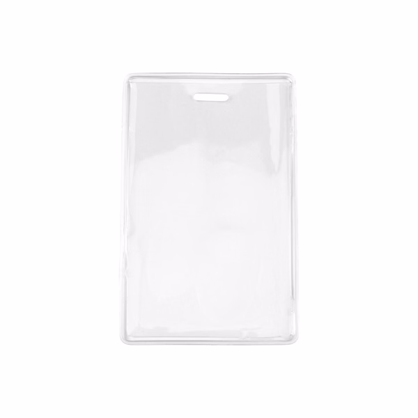 2.78" W x 4.38" H - Vertical Clear Vinyl Badge Holder (Blank)