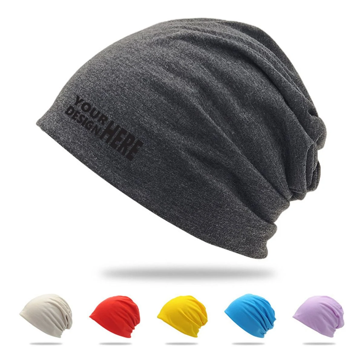 Solid Knit Slouchy Beanie 1