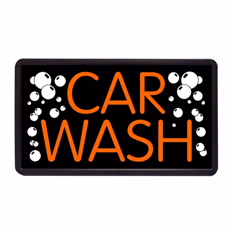 Car Wash 13" x 24" Simulated Neon Sign