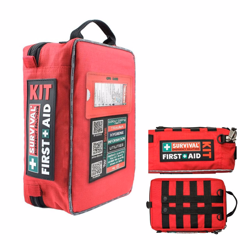 Portable First Aid Kit With Multiple Compartments