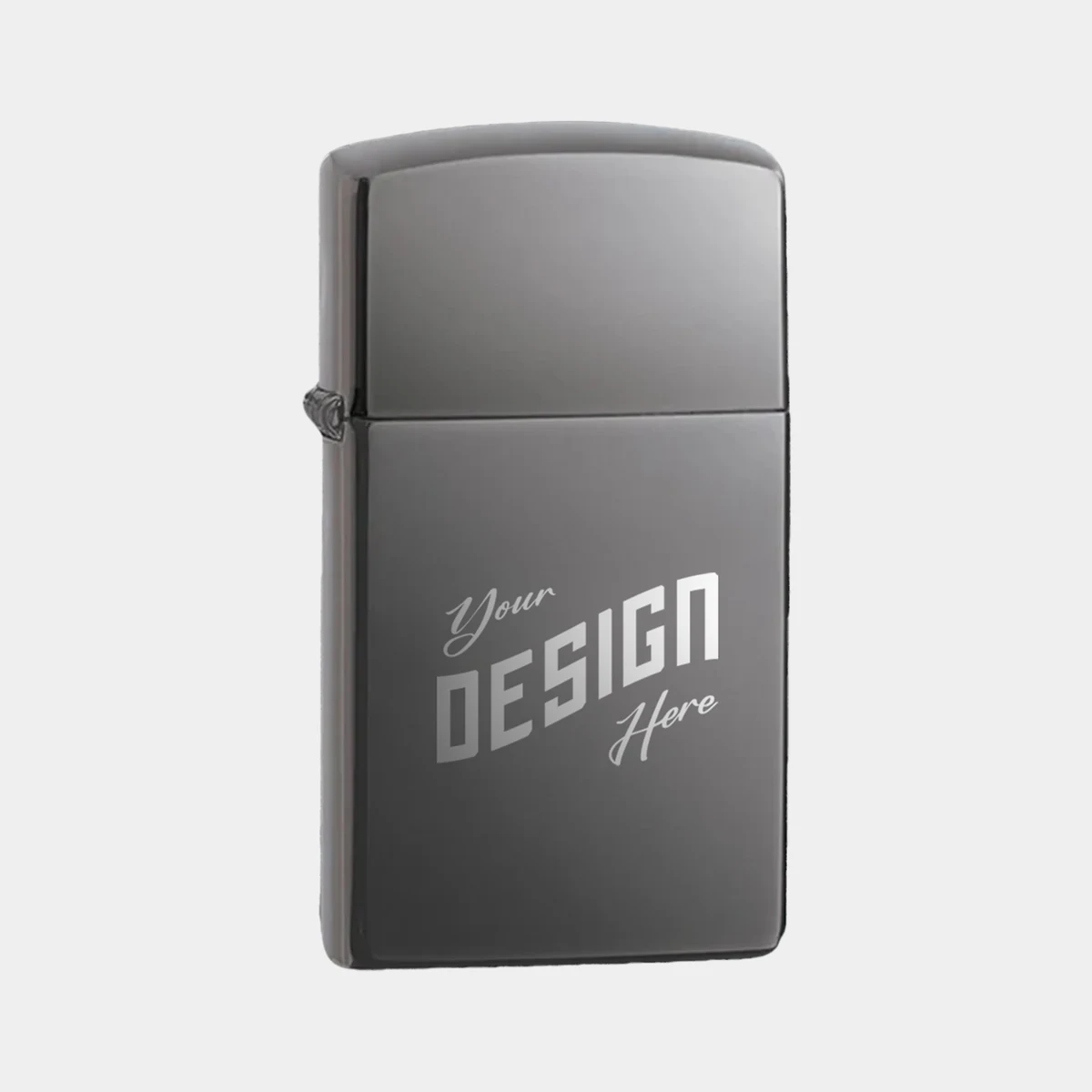 Zippo® USA-Made Slim Black Ice Windproof Lighter 1