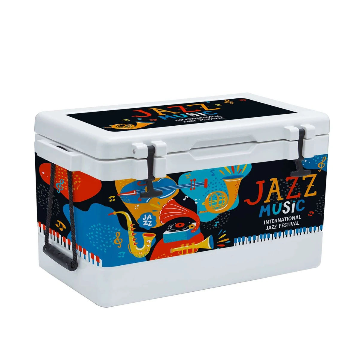 54QT Rotomolded Cooler, Wrap Graphic w/ Lid Decal 1