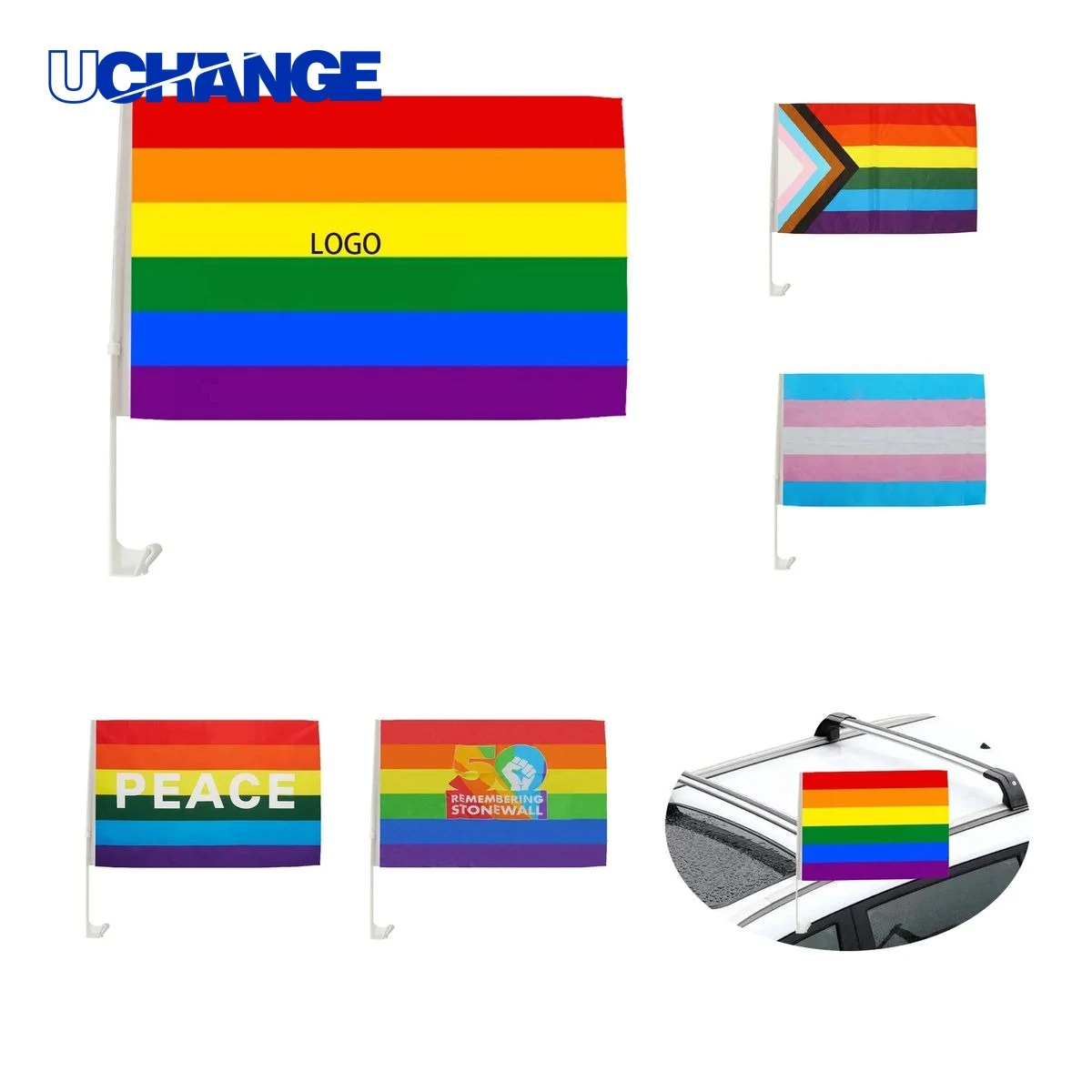 Rainbow Auto Flag for Vehicle Display 1
