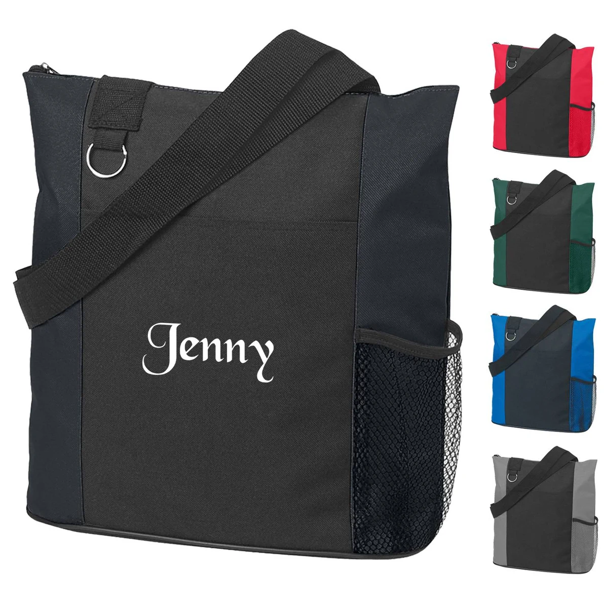 Oxford Zipper Tote Bag, custom tote bag with logo imprint 1