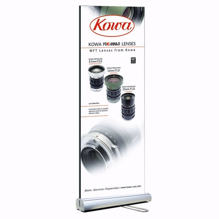 Double-Sided Standard Banner Stand Retractable Kit, Vinyl, 33" x 80"