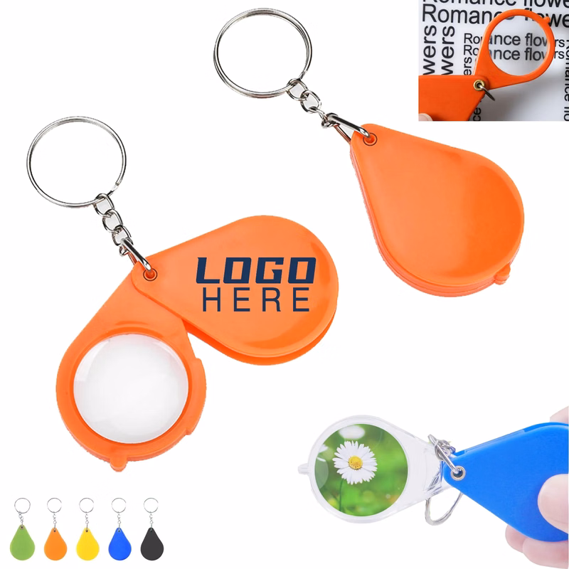 10x Magnifier Folding Glass With Keychain