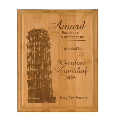 Eco-Friendly Bamboo Plaque- Small 1