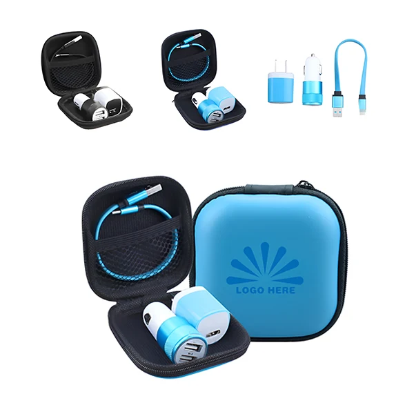 MOQ50 Custom Multi-Functional USB Charger Set 1