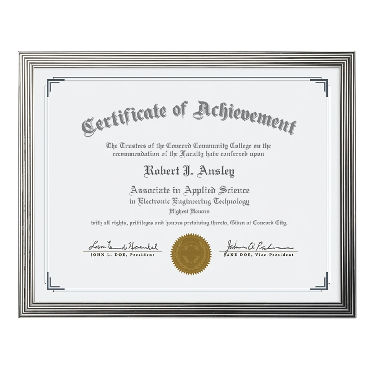 Averham Certificate Frame 1