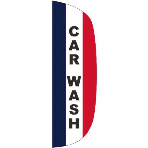 "CAR WASH" 3' x 10' Message Flutter Flag 1