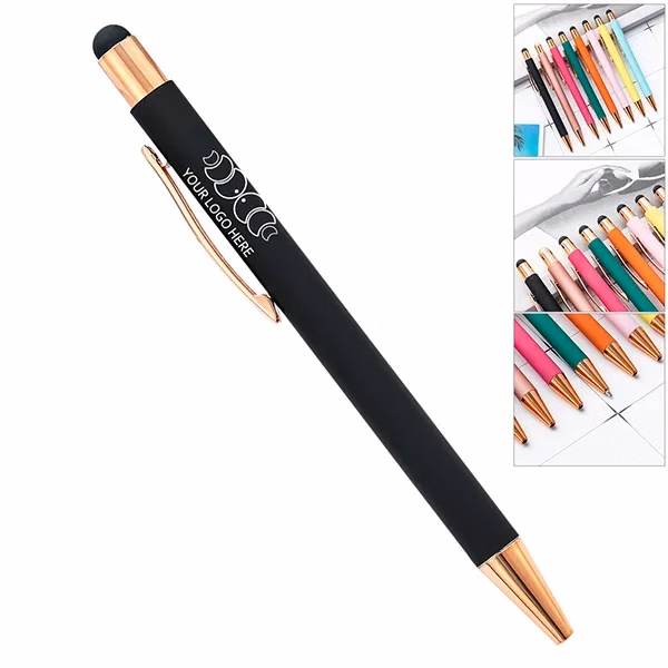 Metal Pen With Rose Gold Trim