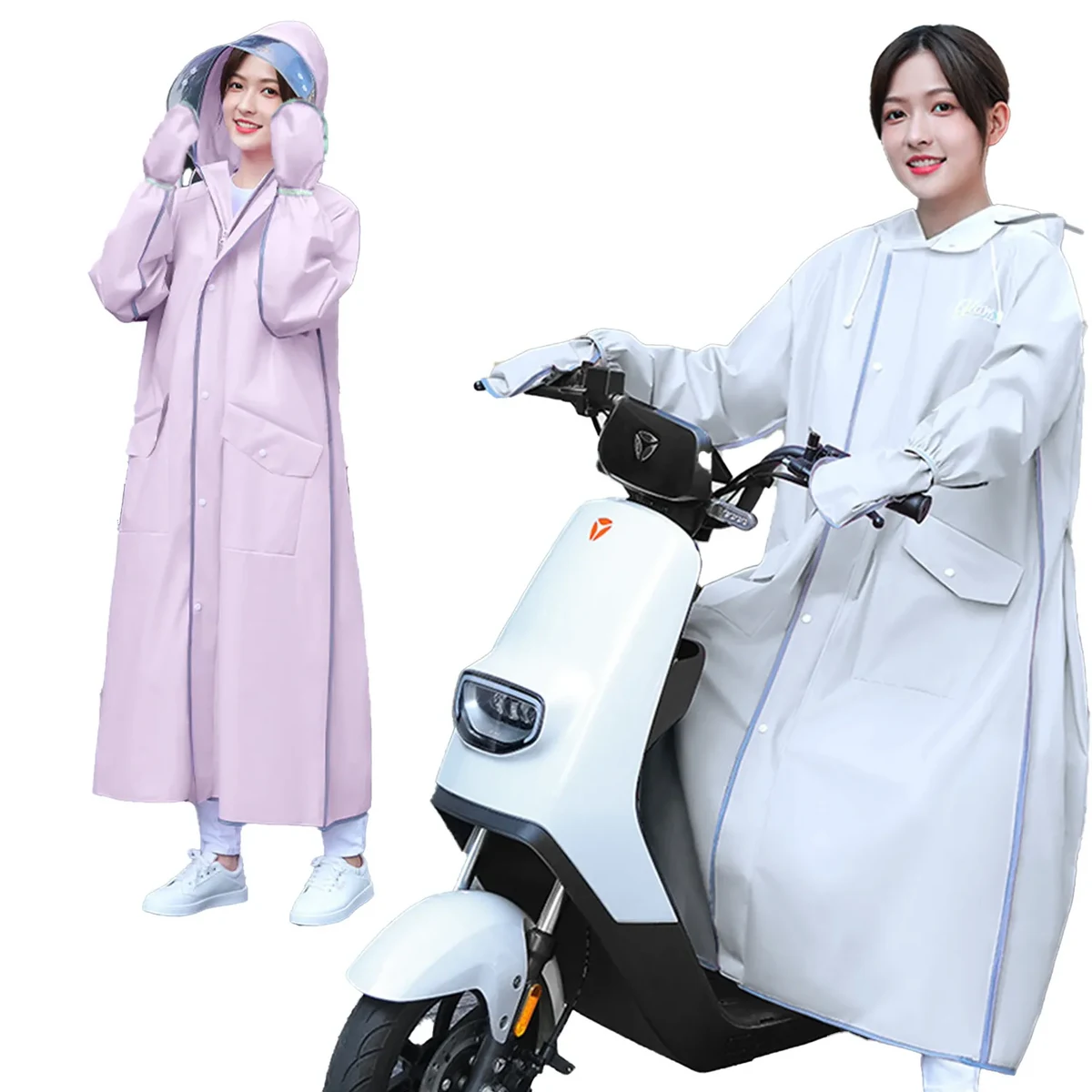 Lengthened EVA One-piece Raincoat 1