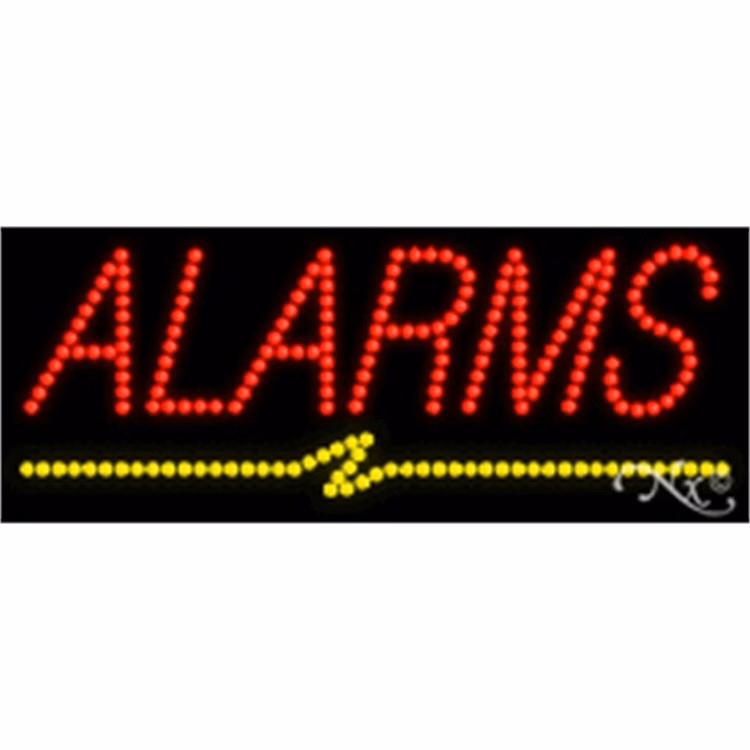 Alarms LED Sign