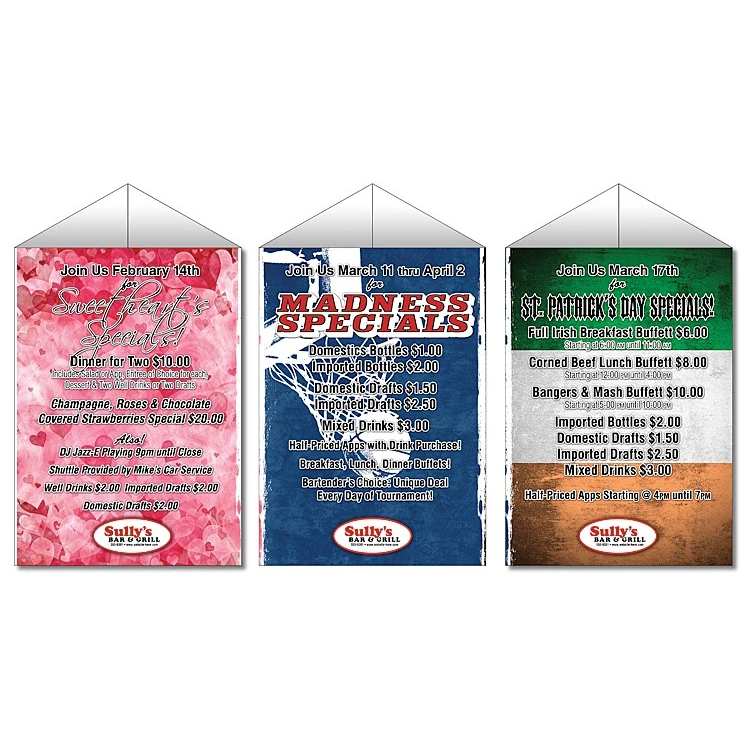 Table Tent - Three Sided - UV Coated (1S) - 5x7 Folded 1